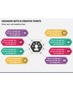 Hexagon with 8 Creative Points PPT Slide 1