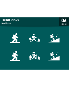 Hiking Icons PPT Slide 1