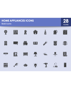Home Appliances Icons PPT Slide 1