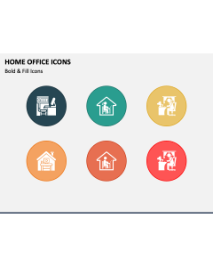 Home Office Icons PPT Slide 1