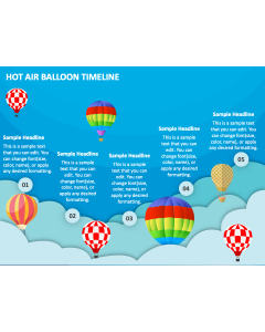 Hot Air Balloon Timeline PPT Slide 1