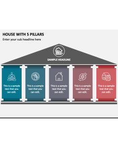 House with 5 Pillars PPT Slide 1