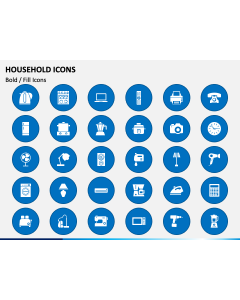 Household Icons PPT Slide 1