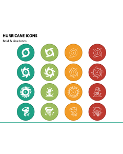 Hurricane Icons PPT Slide 1