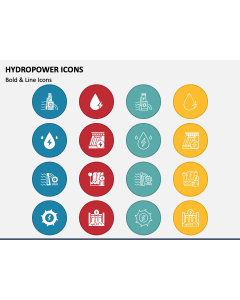 Hydropower Icons PPT Slide 1