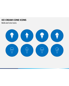 Ice Cream Cone Icons PPT Slide 1