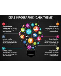 Animated Ideas (Dark Theme) PPT Slide 1