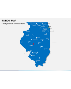 illinois Map PPT Slide 1