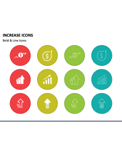 Increase Icons PPT Slide 1