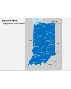 Indiana Map PPT Slide 1