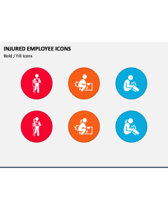 Injured Employee Icons PPT Slide 1
