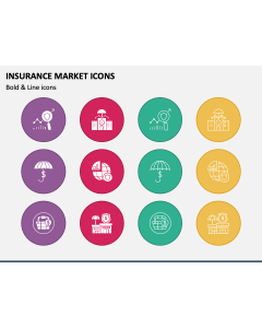 Insurance Market Icons PPT Slide 1