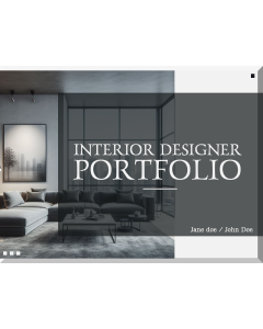 Interior Designer Portfolio PPT Slide 1