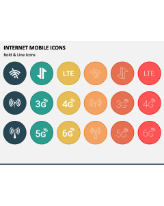 Internet Mobile Icons PPT Slide 1