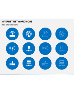 Internet Network Icons PPT Slide 1