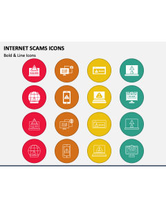 Internet Scams Icons PPT Slide 1