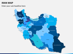 Iran map PPT slide 1