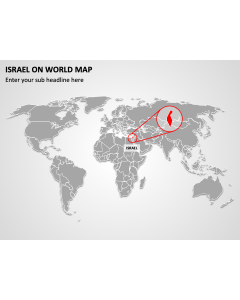 Israel on World Map PPT Thumbnail