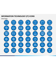 Information Technology (IT) Icons PPT Slide 1