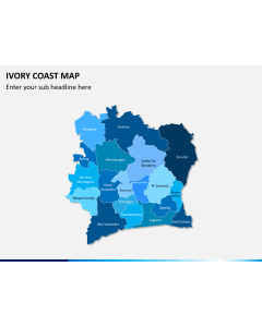 Ivory coast map PPT slide 2