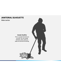 Janitorial Silhouette PPT Slide 1