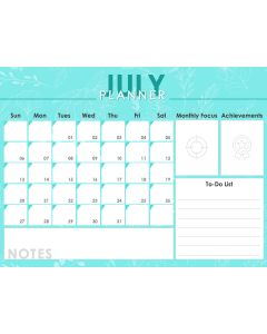 July Planner PPT Thumbnail