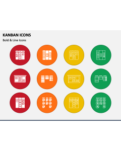 Kanban Icons PPT Slide 1