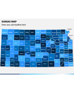 Kansas Map PPT Slide 1