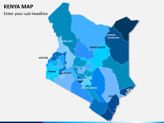 Kenya map PPT slide 1