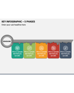 Key Infographic - 5 Phases PPT Slide 1