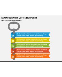 Key Infographic with 5 List Points PPT Slide 1