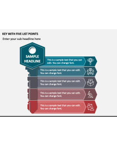 Key with Five List Points PPT Slide 1