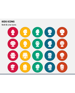 Kids Icons PPT Slide 1