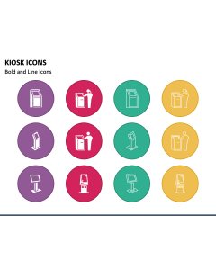 Kiosk Icons PPT Slide 1