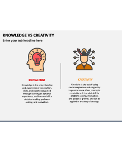 Knowledge Vs Creativity PPT Slide 1