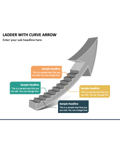 Ladder with Curve Arrow PPT Slide 1