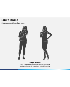 Lady Thinking PPT Slide 1