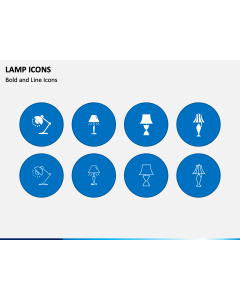 Lamp Icons PPT Slide 1
