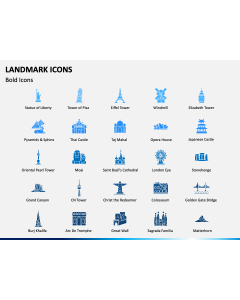 Landmark Icons PPT Slide 1