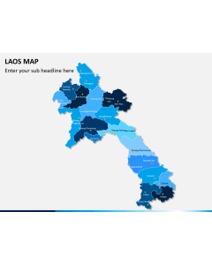 Laos map PPT slide 1