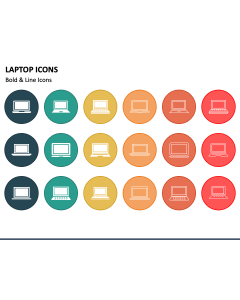 Laptop Icons PPT Slide 1