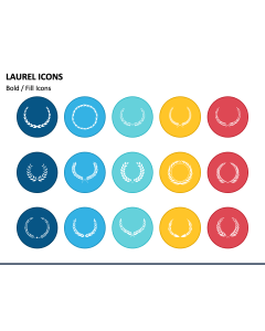 Laurel Icons PowerPoint Slide 1