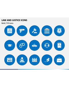 Law and Justice Icons PowerPoint Slide 1
