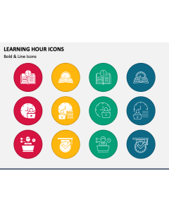 Learning Hour Icons PPT Slide 1