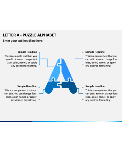 Letter A - Puzzle Alphabet PPT Slide 1