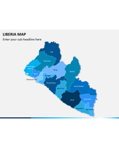 Liberia map PPT slide 1