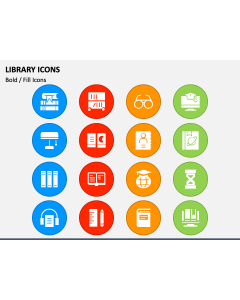 Library Icons PPT Slide 1