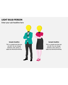 Light Bulb Person PPT Slide 1