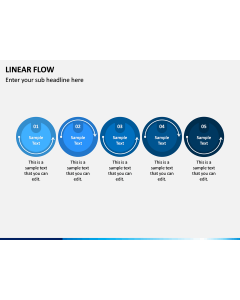 Linear Flow Infographics PPT Slide 1