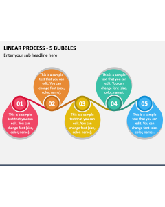 Linear Process - 5 Bubbles PPT Slide 1
